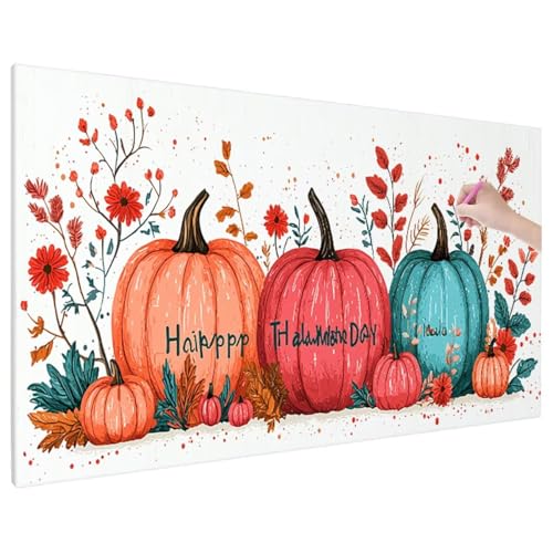 Diamond Painting Halloween, Kürbis Diamond Painting Erwachsene Groß XXL 70x30 cm, 5D Runde Diamant Stickerei Erwachsene Mosaikherstellung Bastelset, Zimmer Deko Wohnzimmer, Weihnachtsgeschen D-11 Diamond Painting Halloween, Kürbis Diamond Painting Erwachsene Groß XXL 70x30 cm, 5D Runde Diamant Stickerei Erwachsene Mosaikherstellung Bastelset, Zimmer Deko Wohnzimmer, Weihnachtsgeschen D-11 von Aynaeinn