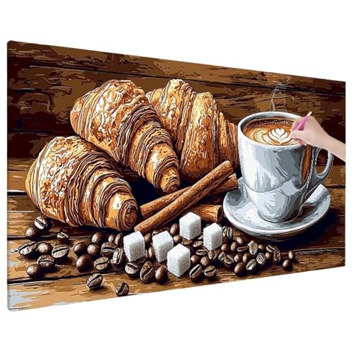 Diamond Painting Modern, Kaffee Diamond Painting Erwachsene Groß XXL 110x50 cm, 5D Runde Diamant Stickerei Erwachsene Mosaikherstellung Bastelset, Herbst Zimmer Deko Wohnzimmer, Weihnachtsgeschen D-23 von Aynaeinn