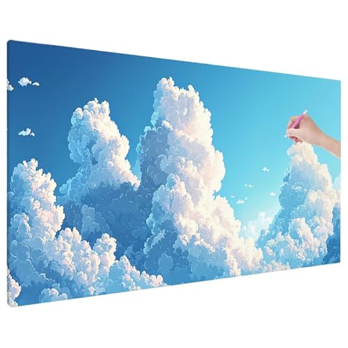 Diamond Painting Wolke, Sommer Diamond Painting Erwachsene Groß XXL 140x60 cm, 5D Runde Diamant Stickerei Erwachsene Mosaikherstellung Bastelset, Herbst Zimmer Deko Wohnzimmer, Weihnachtsgeschen D-20 von Aynaeinn