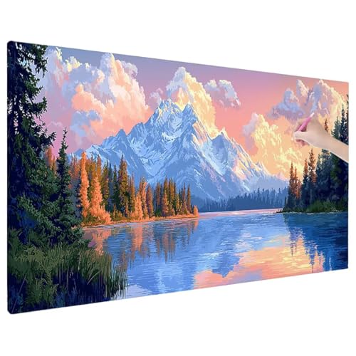 Landschaft Diamond Painting XXL, 5D Diamant Painting Bilder Berge Muster mit Vollbohrer Leinwand, Diamond Art Stickerei Kreuzstich Set, Basteln Erwachsene Mosaikherstellung, Wanddeko 140x60 cm X-98 Landschaft Diamond Painting XXL, 5D Diamant Painting Bilder Berge Muster mit Vollbohrer Leinwand, Diamond Art Stickerei Kreuzstich Set, Basteln Erwachsene Mosaikherstellung, Wanddeko 140x60 cm X-98 von Aynaeinn