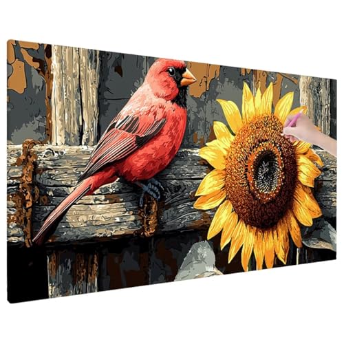 Sonnenblumen Diamond Painting XXL, 5D Diamant Painting Bilder Vogel Muster mit Vollbohrer Leinwand, Diamond Art Stickerei Kreuzstich Set, Basteln Erwachsene Mosaikherstellung, Wanddeko 110x50 cm C-91 Sonnenblumen Diamond Painting XXL, 5D Diamant Painting Bilder Vogel Muster mit Vollbohrer Leinwand, Diamond Art Stickerei Kreuzstich Set, Basteln Erwachsene Mosaikherstellung, Wanddeko 110x50 cm C-91 von Aynaeinn