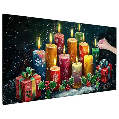 Weihnachten Diamond Painting XXL, 5D Diamant Painting Bilder Kerze Muster mit Vollbohrer Leinwand, Diamond Art Stickerei Kreuzstich Set, Basteln Erwachsene Mosaikherstellung, Wanddeko 180x80 cm X-74 Weihnachten Diamond Painting XXL, 5D Diamant Painting Bilder Kerze Muster mit Vollbohrer Leinwand, Diamond Art Stickerei Kreuzstich Set, Basteln Erwachsene Mosaikherstellung, Wanddeko 180x80 cm X-74 von Aynaeinn
