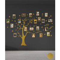 Baum-Wanddekor, Stammbaum-Wandkunst, Hölzerner Stammbaum Mit Bilderrahmen, Großer Baum Des Lebens-Wanddekor, Collagen-Bilderrahmen von AynamStore