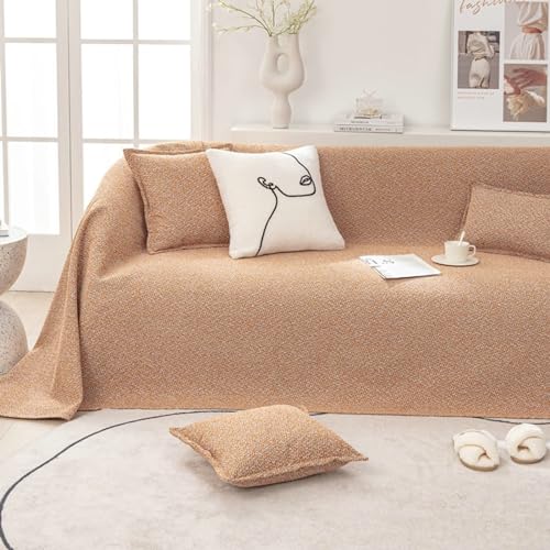 Ayoiow Bezug Sofakissen Sofa Überzug Orange Bezug Sofa 2 Sitzer Baumwolle Leinen Einfarbig von Ayoiow