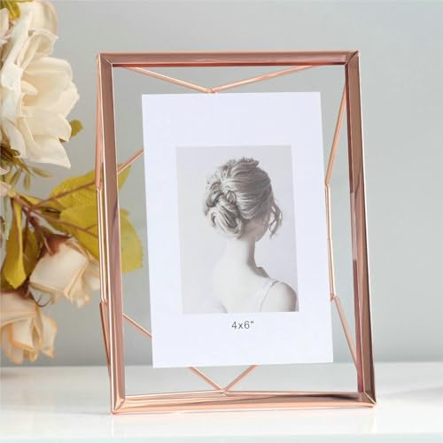 Ayoiow Fotorahmen 23x18 cm Roségold Glas Fotorahmen Geometrischer Rahmen für Familie Fotorahmen Tisch Ayoiow Fotorahmen 23x18 cm Roségold Glas Fotorahmen Geometrischer Rahmen für Familie Fotorahmen Tisch von Ayoiow