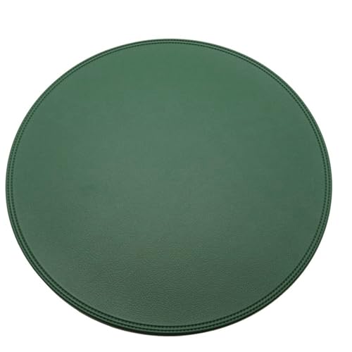 Ayoiow Platzdeckchen Rund Waschbar Platzset 6Er Set Tischsets Platzsets Abwaschbar Grün Tischsets 38x38CM von Ayoiow