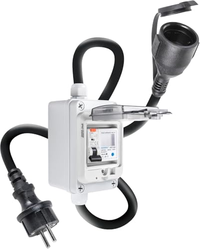 230VAC 16A Mobiler Digitaler Stromzähler für Steckdose mit FI Schutzschalter Typ A,230V IP44 Schuko Stecker,Zwischenzähler Strom mit IP67 Stromzählergehäuse 230VAC 16A Mobiler Digitaler Stromzähler für Steckdose mit FI Schutzschalter Typ A,230V IP44 Schuko Stecker,Zwischenzähler Strom mit IP67 Stromzählergehäuse von Ayolofei