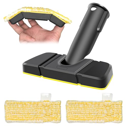 3 Stück für Kärcher Dampfreiniger Zubehör, Kärcher Flexible Handdüse & Mikrofaser-Tuch für Kärcher SC1 SC2 SC3 SC4 SC5 & Arbeitsplatte, Polster, Boden, Fliesen, Vorhang, Schwarz von Ayolofei