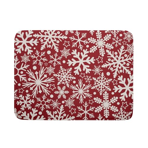 Christma Abtropfmatte für Küchentheke, 45,7 x 61 cm, dunkelrote Schneeflocke, Winter, Weihnachten, Urlaub, saugfähig, wendbar, Mikrofaser, Abtropfmatte, Küchenarbeitsplattenschutz Christma Abtropfmatte für Küchentheke, 45,7 x 61 cm, dunkelrote Schneeflocke, Winter, Weihnachten, Urlaub, saugfähig, wendbar, Mikrofaser, Abtropfmatte, Küchenarbeitsplattenschutz von Aytipun