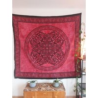 Ayurpark Mandala Wall Cloth in Chestnut Brown & Black - A Combination Of Timeless Elegance Strong Design" von Ayurpark