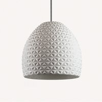 Deckenleuchte - Weiß Modern Geometrisch Zeitgenössisch [Geodome] 100% Biologisch Abbaubar Aus Zuckerrohr [B50cmxh50cm] von AyusDesign