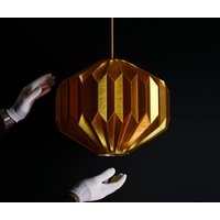 Sunset Gold Origami Pendelleuchte High End Luxusbeleuchtung von AyusDesign
