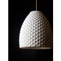 Weißer Weave Lampenschirm - Pendelleuchte Zeitgenössisch Modern Art Deco- Gewebte Lampe B27cm X H32cm von AyusDesign