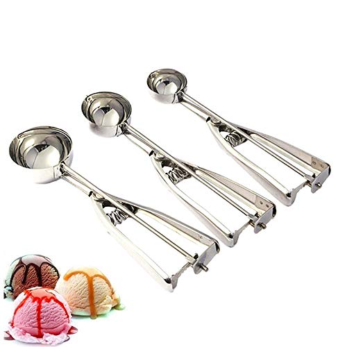Keksschaufel-Set, Eisportionierer, 3 Stück, Keksschaufeln zum Backen enthalten große bis mittelgroße Größe, perfekt für Kekse, Eis, Cupcakes, Muffins, Fleischbällchen Keksschaufel-Set, Eisportionierer, 3 Stück, Keksschaufeln zum Backen enthalten große bis mittelgroße Größe, perfekt für Kekse, Eis, Cupcakes, Muffins, Fleischbällchen von Ayvicco