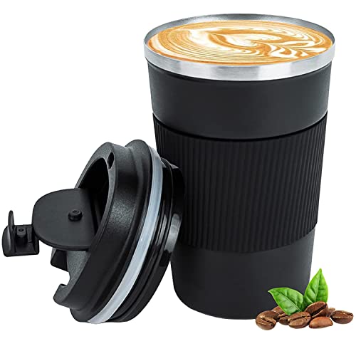 Reise-Kaffeetasse, auslaufsicher, 340 ml, isolierter Kaffeebecher, Thermos-Kaffeebecher, wiederverwendbarer Kaffeebecher mit Verschlussdeckel, Vakuum-Kaffeetassen aus Edelstahl für Heiß-/Eiskaffee, Reise-Kaffeetasse, auslaufsicher, 340 ml, isolierter Kaffeebecher, Thermos-Kaffeebecher, wiederverwendbarer Kaffeebecher mit Verschlussdeckel, Vakuum-Kaffeetassen aus Edelstahl für Heiß-/Eiskaffee, von Ayvicco