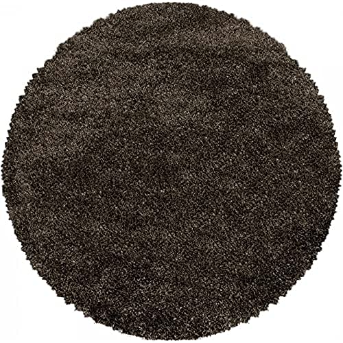 Ayyildiz Teppich FLUFFY1601603500BROWN Teppiche, 160 Zentimeter Rund von Ayyildiz Teppich