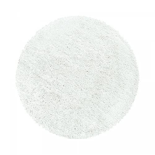 Ayyildiz Teppich FLUFFY2002003500WHITE Teppiche, 200 Zentimeter Rund von Ayyildiz Teppich