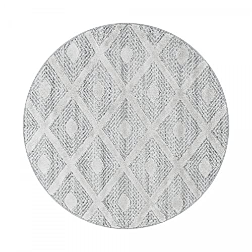 Ayyildiz Teppich PISA1601604707GREY Teppiche, 160 Zentimeter Rund von Ayyildiz Teppich