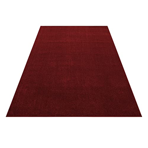 Teppich Läufer Wohnzimmer Rot 60x100 Unicolor - Einfarbig aus Polypropylen Stilvoll Günstig von Ayyildiz Teppich