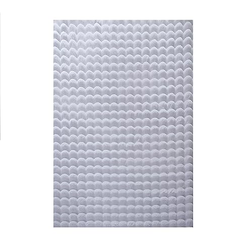 Stilvoll Günstig: Läufer Hochflor Teppich, Unicolor - Einfarbig aus Polyester in Silber passend für Wohnzimmer 80x150cm von Ayyildiz Teppich
