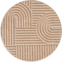 Ayyildiz Teppiche Designteppich "ART 1121 Boho Design" rund 20 mm Höhe auch in eckig, 3D Optik, Boho, skandinavisch, weich, Wohnzimmer von Ayyildiz Teppiche