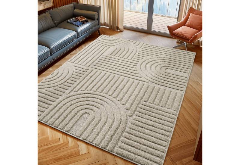 Ayyildiz Teppiche Teppich ART 1121, rechteckig, Höhe: 8 mm, Läufer, auch in rund, 3D Hoch-Tief-Effekt, weich, pflegeleicht von Ayyildiz Teppiche