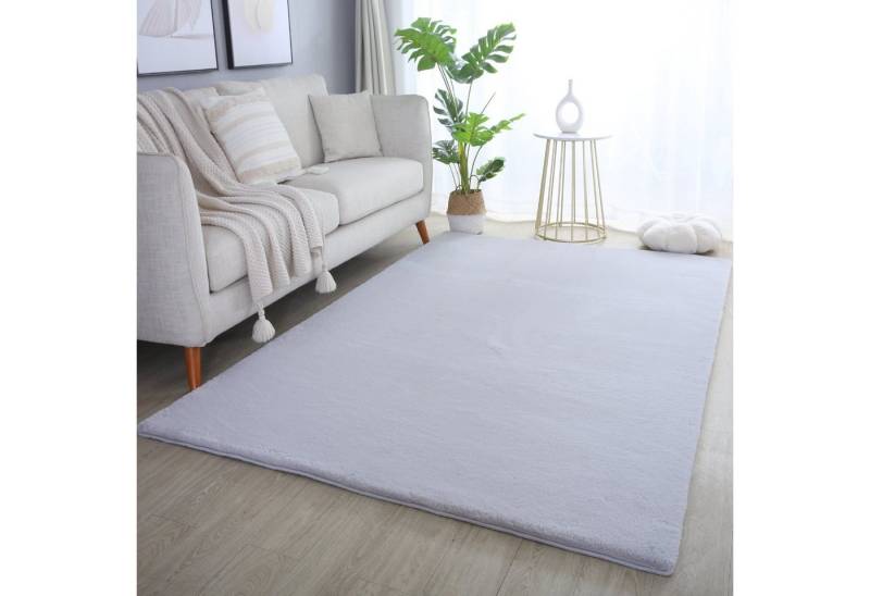 Ayyildiz Teppiche Hochflor-Teppich POUFFY 5100, rechteckig, Höhe: 20 mm, Läufer, weicher glatter Softflor, Kaninchen Fell Haptik, waschbar von Ayyildiz Teppiche