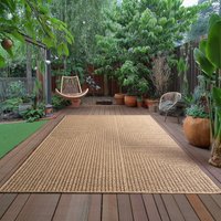 Ayyildiz Teppiche Outdoorteppich "TIMBER 1404", rechteckig, 5 mm Höhe, Läufer, In und Outdoor, Jute Sisal Optik, Wohnzimmer, Aussenbereich von Ayyildiz Teppiche