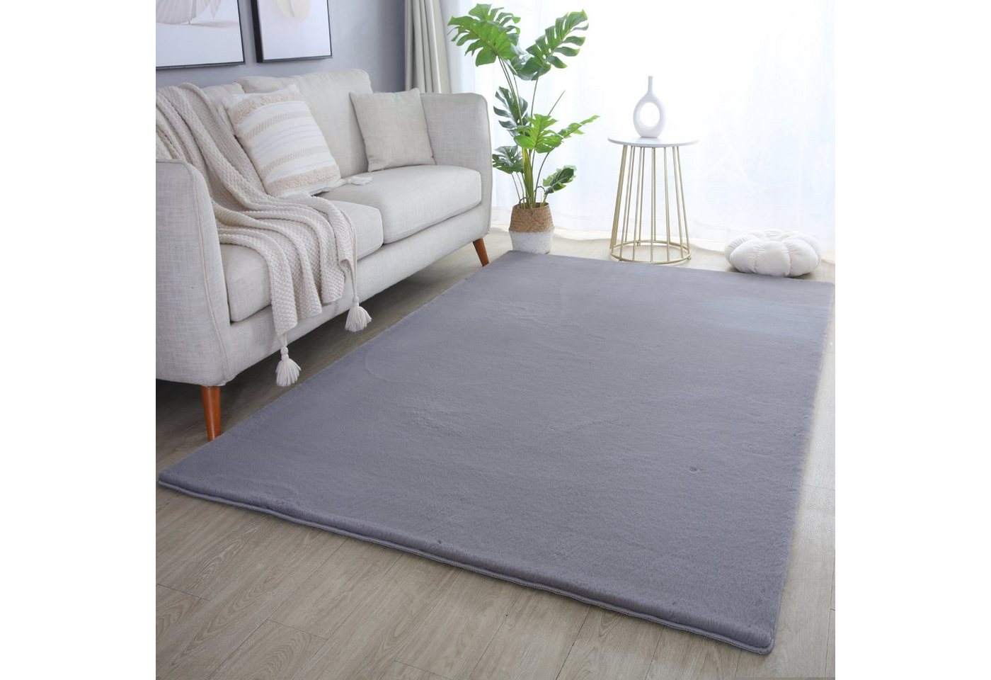 Ayyildiz Teppiche Hochflor-Teppich POUFFY 5100, rechteckig, Höhe: 20 mm, Läufer, weicher glatter Softflor, Kaninchen Fell Haptik, waschbar Ayyildiz Teppiche Hochflor-Teppich POUFFY 5100, rechteckig, Höhe: 20 mm, Läufer, weicher glatter Softflor, Kaninchen Fell Haptik, waschbar von Ayyildiz Teppiche