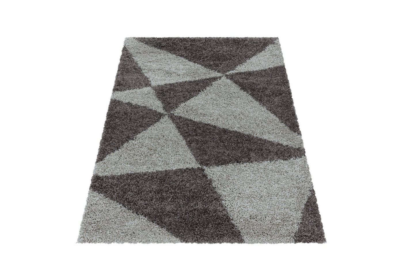 Hochflor-Teppich für Wohnzimmer und Schlafzimmer Geometrisches Design, Ayyildiz Teppiche, Rechteck, Höhe: 10 mm von Ayyildiz Teppiche