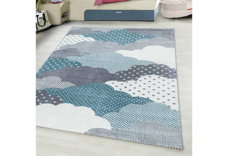 Ayyildiz Teppiche Kinderteppich Bambi 820, rechteckig, Höhe: 11 mm, auch in rund, Wolken Motiv, Kurzflor von Ayyildiz Teppiche