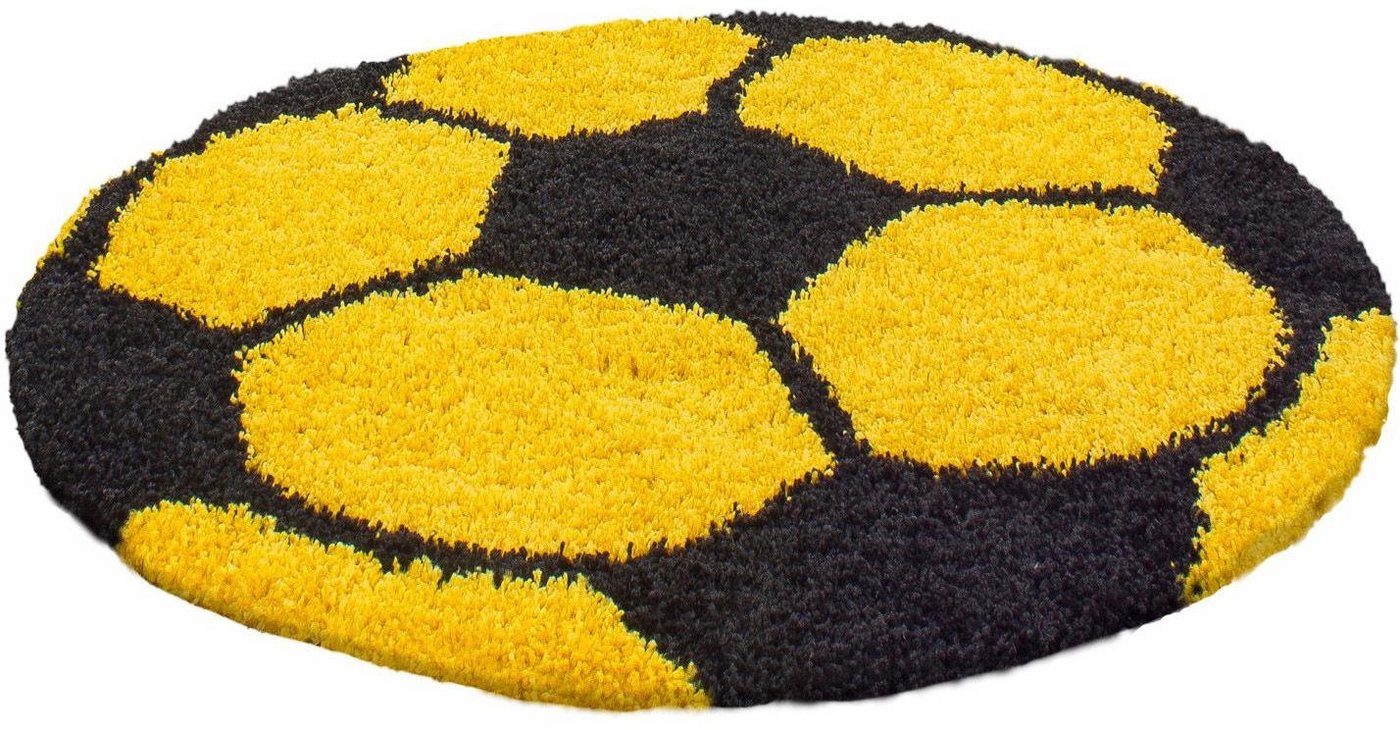 Kinderteppich Fun 6001, Ayyildiz Teppiche, rund, Höhe: 30 mm, Fußball Design von Ayyildiz Teppiche