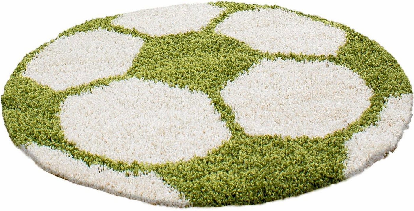 Kinderteppich Fun 6001, Ayyildiz Teppiche, rund, Höhe: 30 mm, Fußball Design von Ayyildiz Teppiche