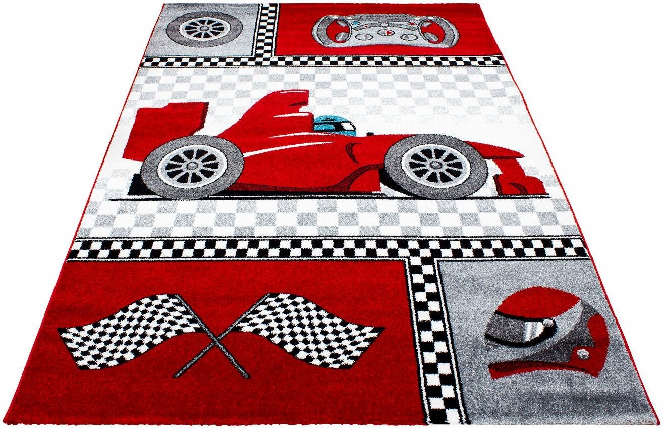 Kinderteppich Kids 460, Ayyildiz Teppiche, rechteckig, Höhe: 12 mm, Kurzflor, Motiv Rennwagen von Ayyildiz Teppiche