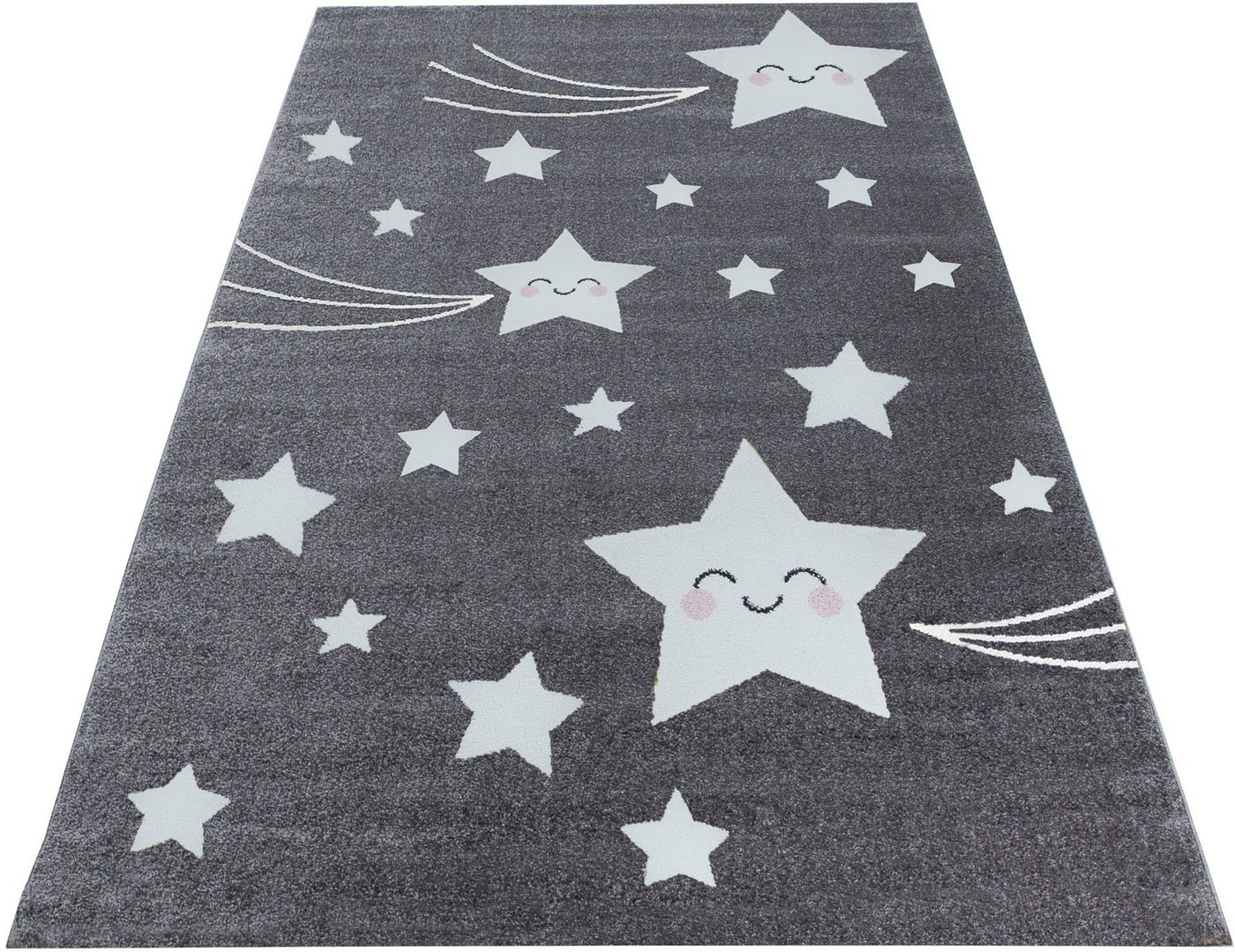 Kinderteppich Kids 610, Ayyildiz Teppiche, rechteckig, Höhe: 12 mm, Motiv Sterne, Kurzflor von Ayyildiz Teppiche