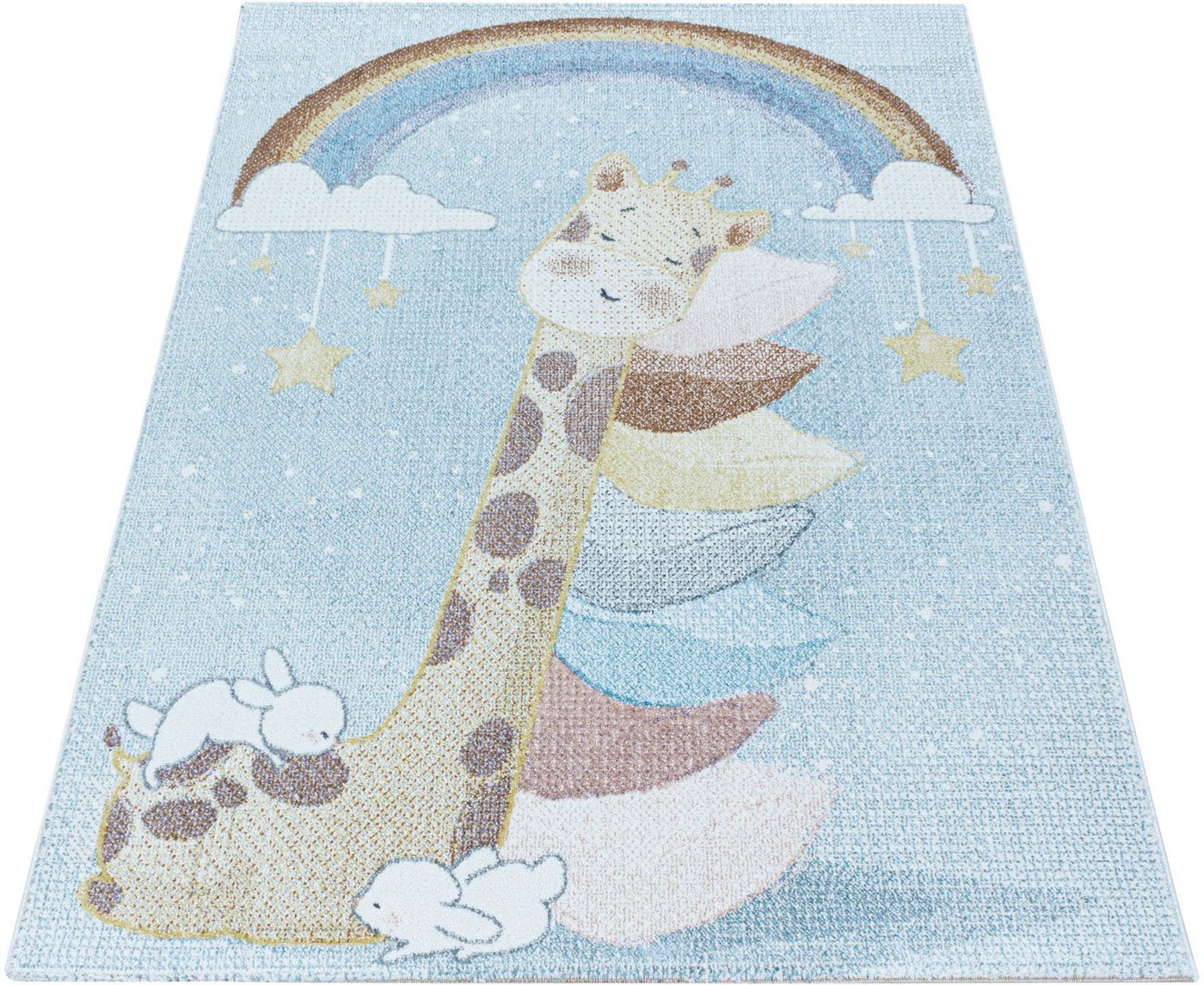 Kinderteppich LUCKY 3612, Ayyildiz Teppiche, rechteckig, Höhe: 11 mm, Kinder Giraffe Motivteppich von Ayyildiz Teppiche