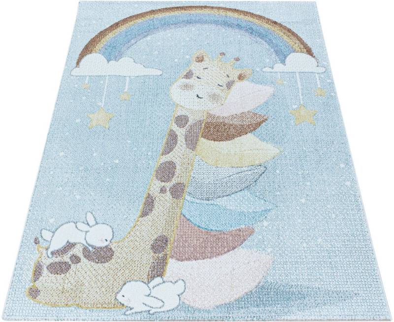 Kinderteppich LUCKY 3612, Ayyildiz Teppiche, rechteckig, Höhe: 11 mm, Kinder Giraffe Motivteppich von Ayyildiz Teppiche