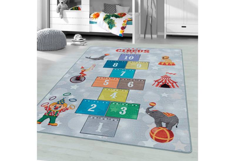 Ayyildiz Teppiche Kinderteppich PLAY 2909, rechteckig, Höhe: 6 mm, Kurzflor, Zirkus, Clown, Zahlen Spiele Hüpf Teppich, Kinderzimmer Ayyildiz Teppiche Kinderteppich PLAY 2909, rechteckig, Höhe: 6 mm, Kurzflor, Zirkus, Clown, Zahlen Spiele Hüpf Teppich, Kinderzimmer von Ayyildiz Teppiche