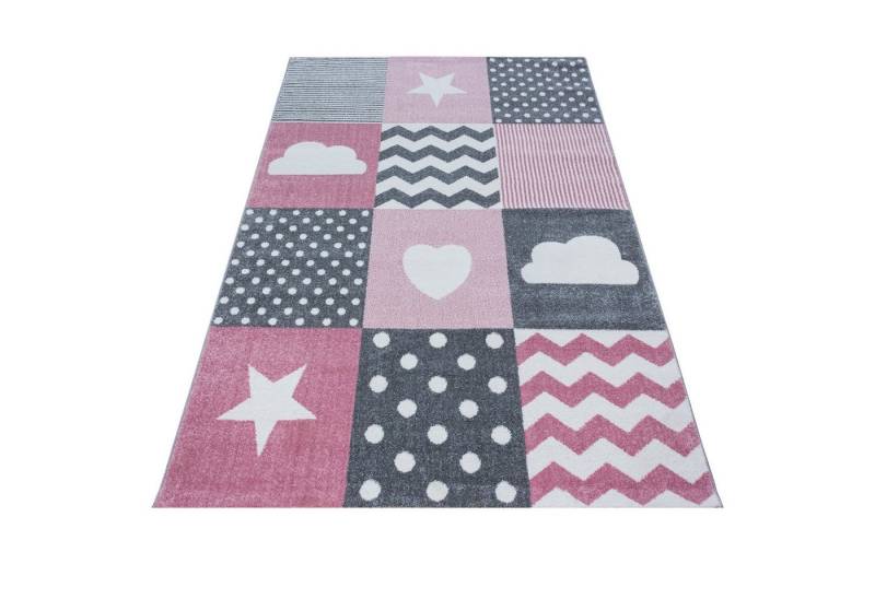 Stilvoll Günstig Kinderteppich Teppich für den Flur oder Küche Herz- und Stern Design, Läufer, Höhe: 11 mm von Stilvoll Günstig