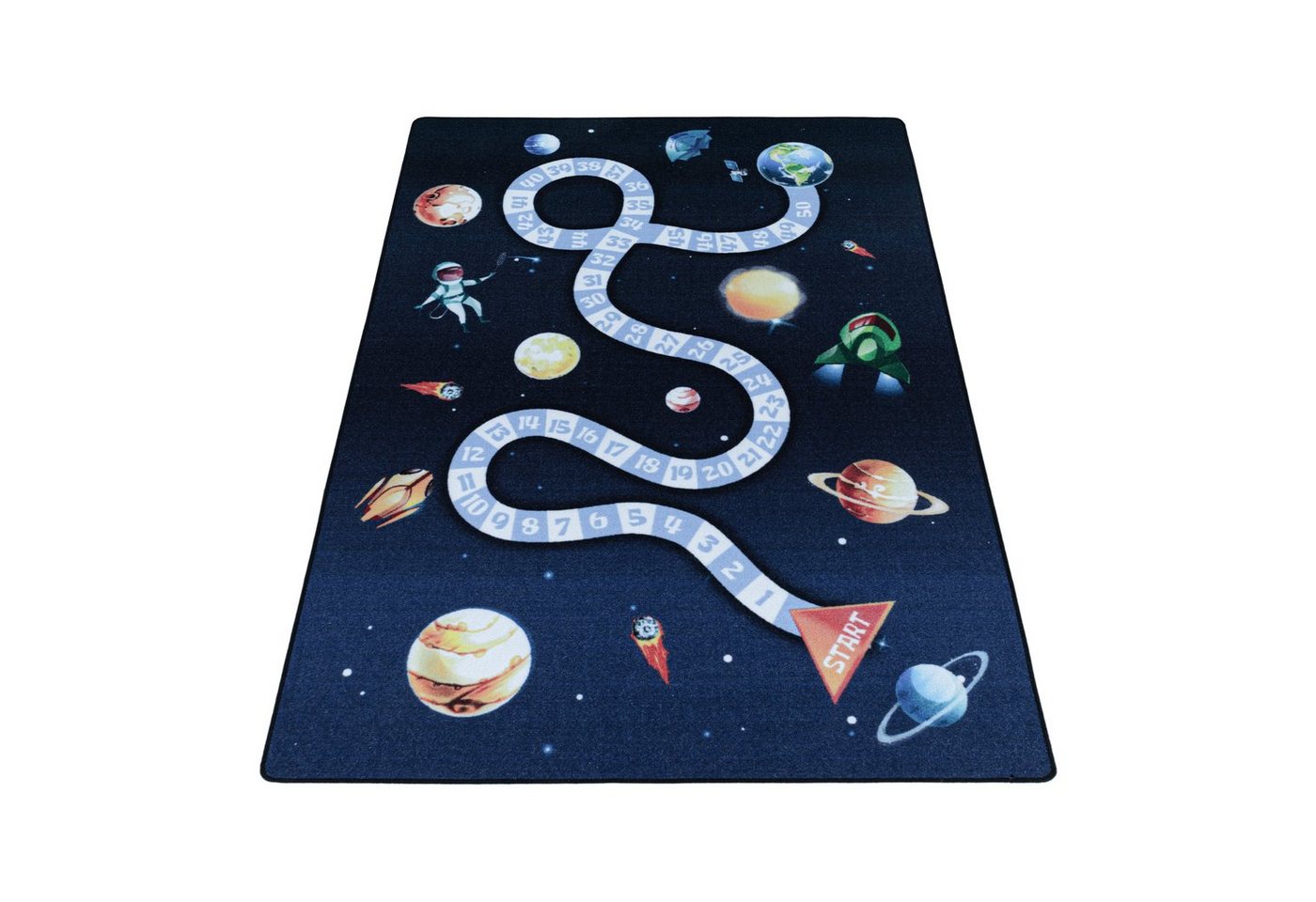 Kinderteppich Teppich für den Flur oder Küche Weltraum Design, Stilvoll Günstig, Läufer, Höhe: 7 mm von Stilvoll Günstig
