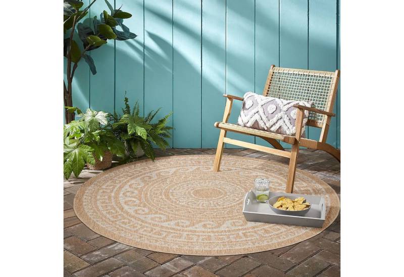Ayyildiz Teppiche Outdoorteppich COMILLA 0887, rund, Höhe: 5 mm, Pflegeleicht / Strapazierfähig / In- und Outdoor geeignet von Ayyildiz Teppiche