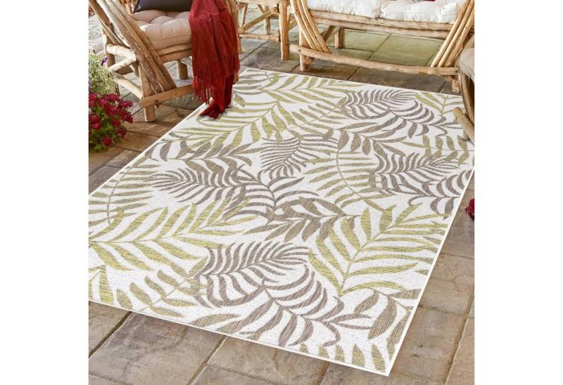 Ayyildiz Teppiche Outdoorteppich SUNNY 4412, rechteckig, Höhe: 5 mm, Läufer / Pflegeleicht / Sisaloptik / In- und Outdoor geeignet /Palme von Ayyildiz Teppiche