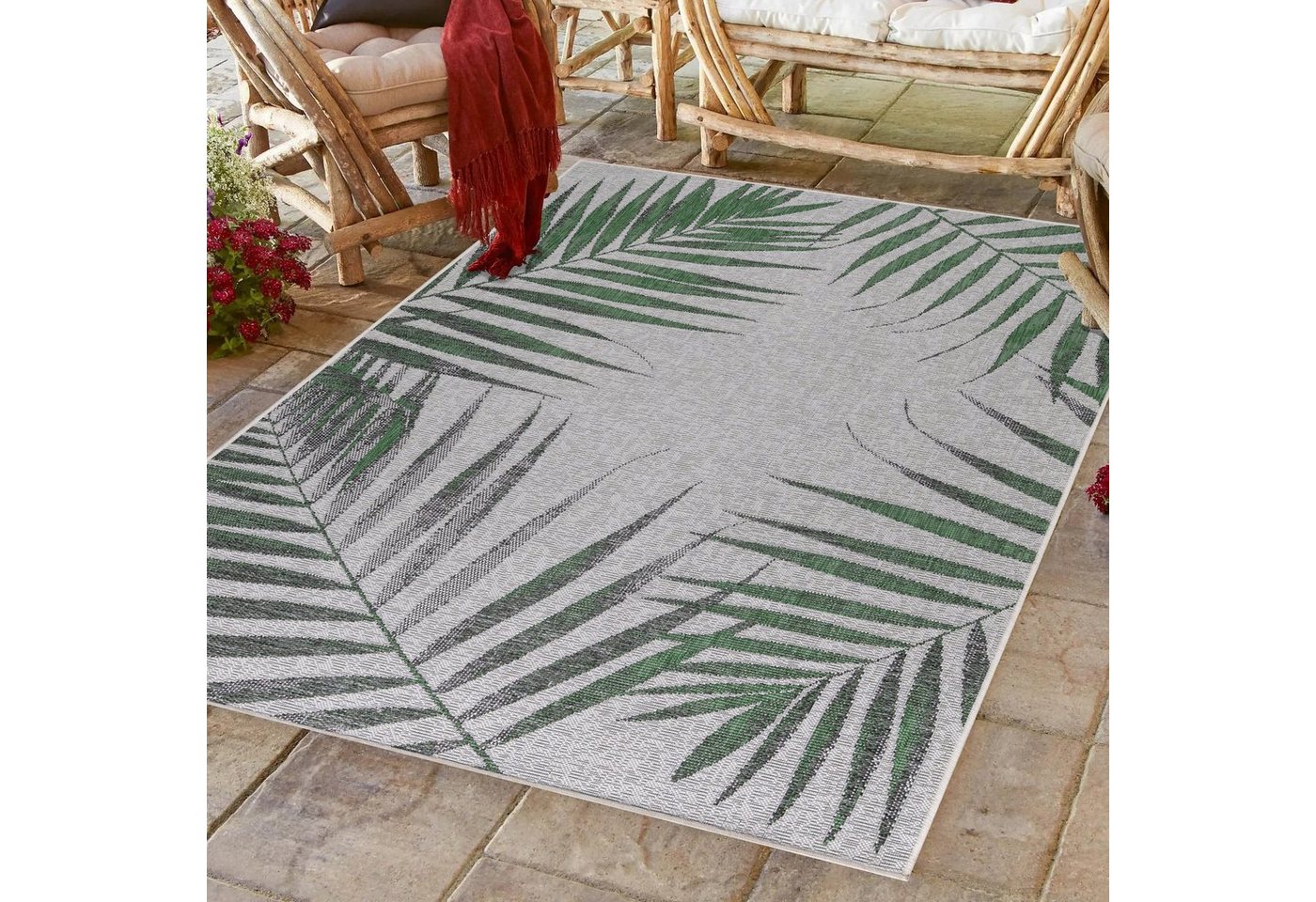 Ayyildiz Teppiche Outdoorteppich SUNNY 4414, rechteckig, Höhe: 5 mm, Läufer / Pflegeleicht / Strapazierfähig / In- und Outdoor geeignet von Ayyildiz Teppiche