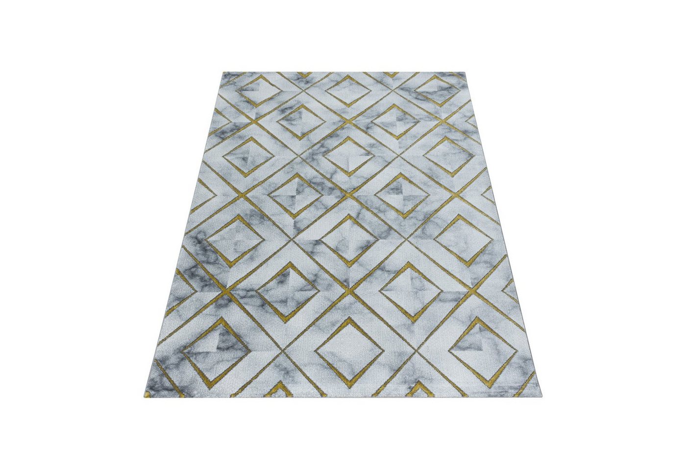 Teppich Kurzflor Wohnzimmer Schlafzimmer Marmor Design, Ayyildiz Teppiche, Rechteck, Höhe: 12 mm von Ayyildiz Teppiche