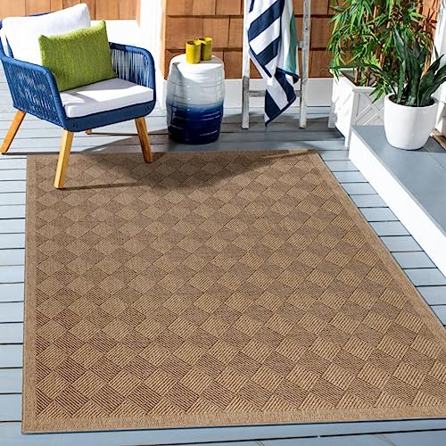 Natürliche Eleganz für Ihr Zuhause: Wetterfester Outdoor-Teppich in Sisal-Optik für Wohnzimmer, Terrasse, Balkon & Küche - Flach gewebt für stilvolle Natürlichkeit, Größe:140 x 200 cm, Farbe:Beige von Ayyildiz