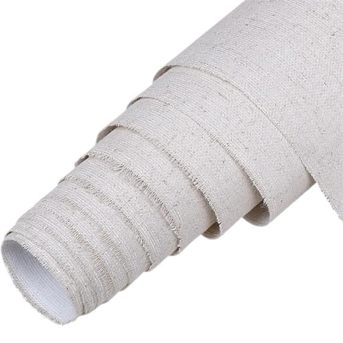 Ayztantine Professionelle Blanko-Leinwandrolle Professionelle Leere Leinwand for Bemalen von Acryl- und Ölgemälden, Leinenmischung, 5 m, eine Rolle(5M Long Width 58cm) von Ayztantine