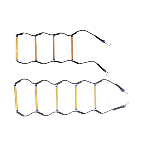 Strickleiter für Boote Outdoor-Leiter Heavy Duty mit Haken Boot Strickleiter(Black-4 Step) von Ayztantine