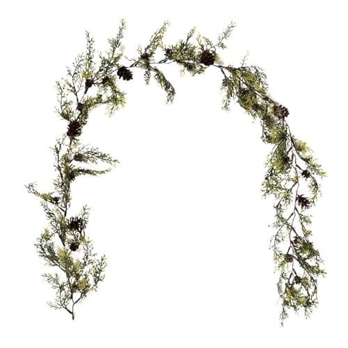 Weihnachtsgirlande Künstlich 150 cm Weihnachtskranz Rattan Künstliche Rebe Hängende Blumengirlande Weihnachtsdekorationen for Zuhause Weihnachten Kamin Tür Dekor(B) von Ayztantine