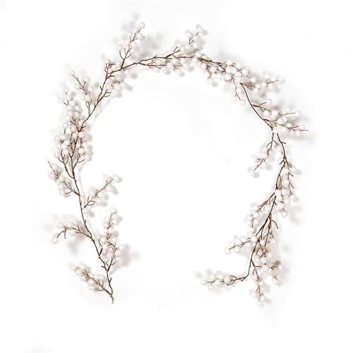 Weihnachtsgirlande Künstlich 150 cm Weihnachtskranz Rattan Künstliche Rebe Hängende Blumengirlande Weihnachtsdekorationen for Zuhause Weihnachten Kamin Tür Dekor(D) von Ayztantine