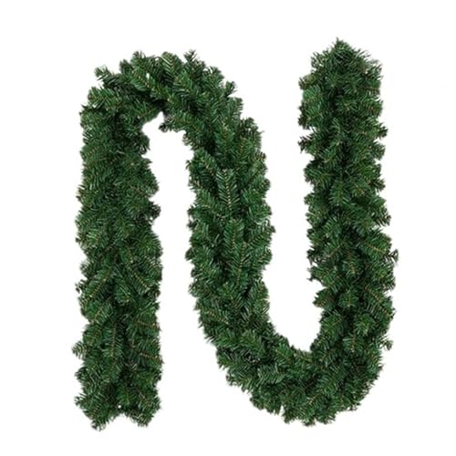 Weihnachtsgirlande Künstlich 2,7 m Kiefer künstliche Tannenkranz Weihnachten grüne Girlande Kranz Home Party Weihnachtsdekoration Rattan von Ayztantine